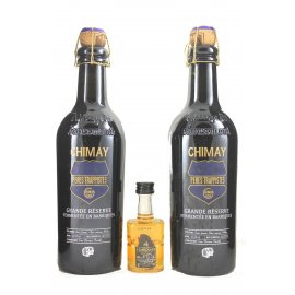 Chimay Grande Réserve Whisky BA 2022 2 x 37.5cl + Gouden Carolus Whisky 5cl FOR FREE